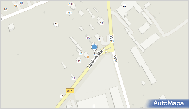 Parczew, Laskowska, 6, mapa Parczew