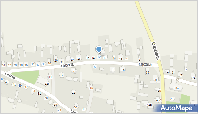 Pawłów, Łączna, 12, mapa Pawłów