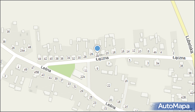 Pawłów, Łączna, 24, mapa Pawłów