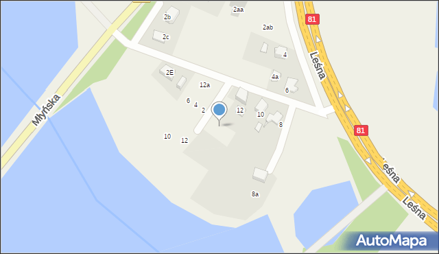 Pawłowice, Łabędzia, 1, mapa Pawłowice