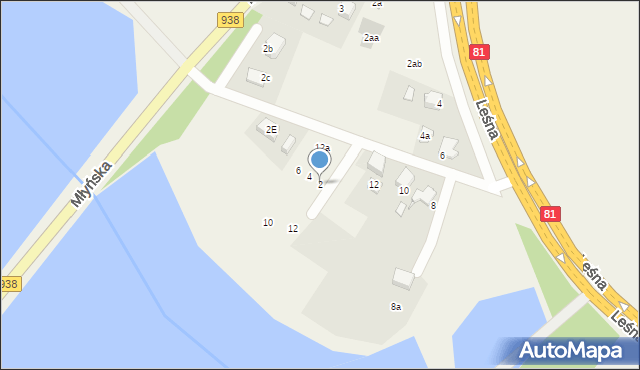 Pawłowice, Łabędzia, 2, mapa Pawłowice