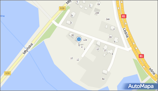 Pawłowice, Łabędzia, 6, mapa Pawłowice