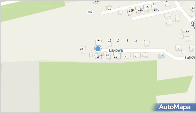 Pękowice, Łąkowa, 15, mapa Pękowice