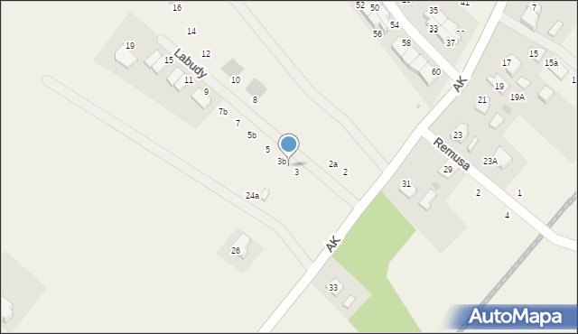 Pępowo, Labudy Aleksandra, 3a, mapa Pępowo