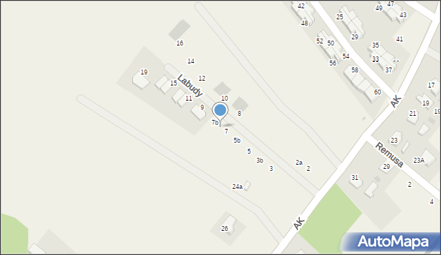 Pępowo, Labudy Aleksandra, 7a, mapa Pępowo