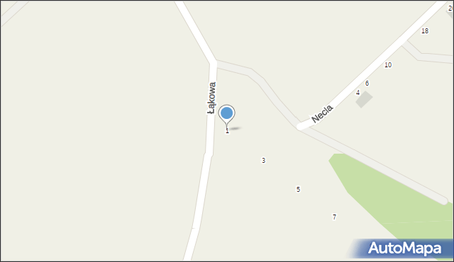 Pępowo, Łąkowa, 1, mapa Pępowo