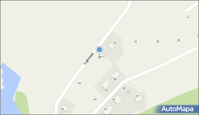 Pępowo, Łąkowa, 36, mapa Pępowo