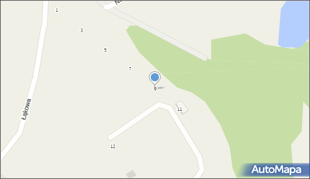 Pępowo, Łąkowa, 9, mapa Pępowo