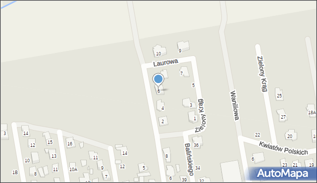 Piaseczno, Laurowa, 6, mapa Piaseczno