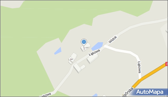 Piechowice, Łąkowa, 1, mapa Piechowice