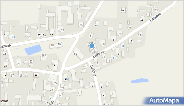 Pięczkowo, Łąkowa, 1, mapa Pięczkowo