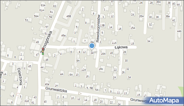 Piekary Śląskie, Łąkowa, 14, mapa Piekary Śląskie