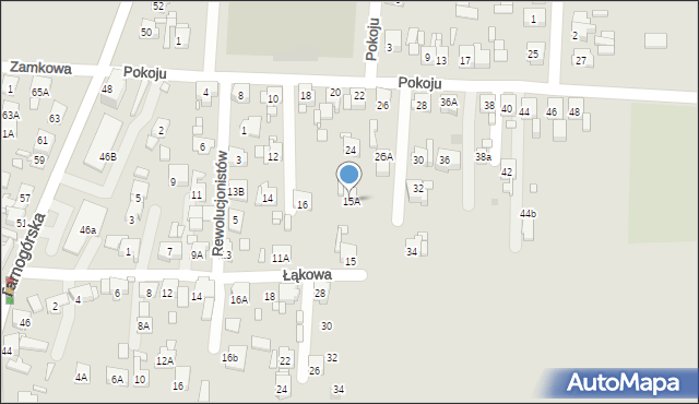 Piekary Śląskie, Łąkowa, 15A, mapa Piekary Śląskie