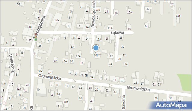 Piekary Śląskie, Łąkowa, 16b, mapa Piekary Śląskie