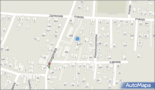 Piekary Śląskie, Łąkowa, 5, mapa Piekary Śląskie