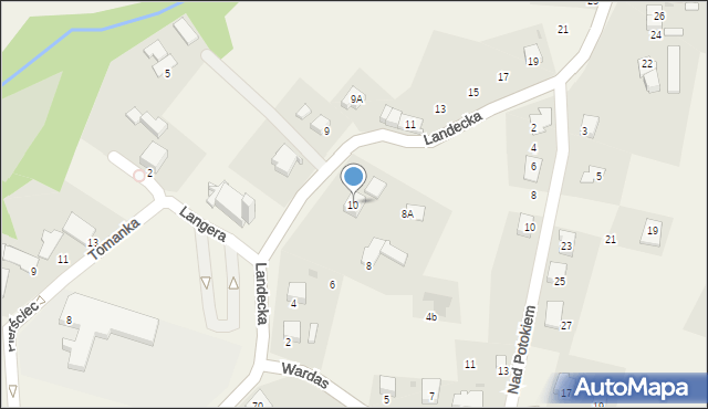 Pierściec, Landecka, 10, mapa Pierściec
