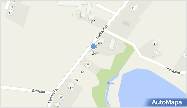 Pierściec, Landecka, 100, mapa Pierściec