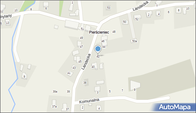 Pierściec, Landecka, 42, mapa Pierściec