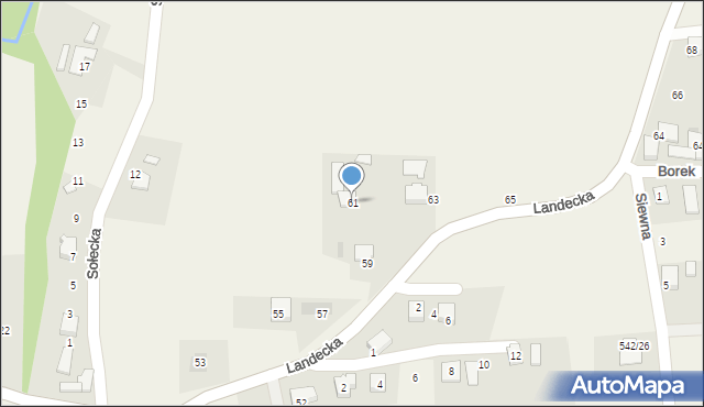 Pierściec, Landecka, 61, mapa Pierściec