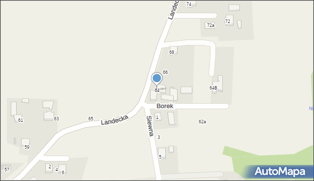 Pierściec, Landecka, 64, mapa Pierściec