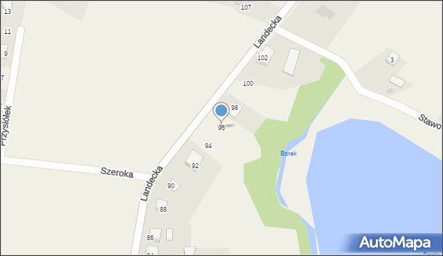 Pierściec, Landecka, 96, mapa Pierściec