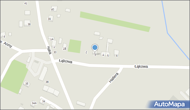 Pierzchnica, Łąkowa, 3, mapa Pierzchnica