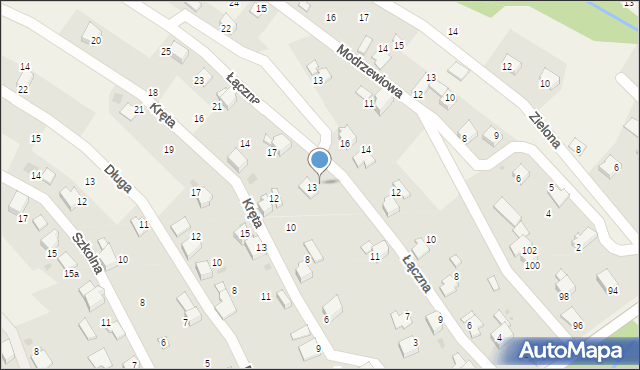 Pietrzykowice, Łączna, 15, mapa Pietrzykowice