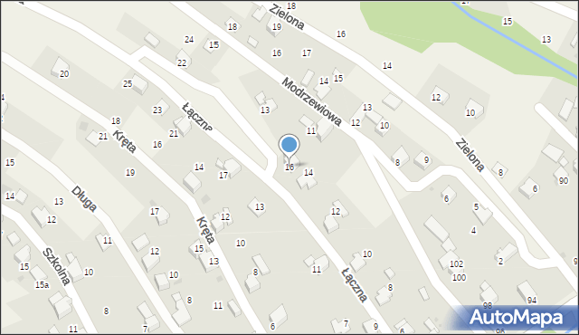 Pietrzykowice, Łączna, 16, mapa Pietrzykowice