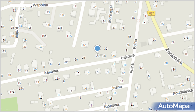 Pionki, Łąkowa, 2C, mapa Pionki