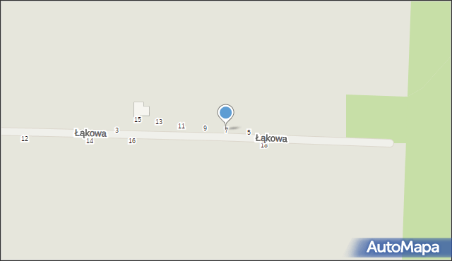 Piotrków Trybunalski, Łąkowa, 7, mapa Piotrków Trybunalski