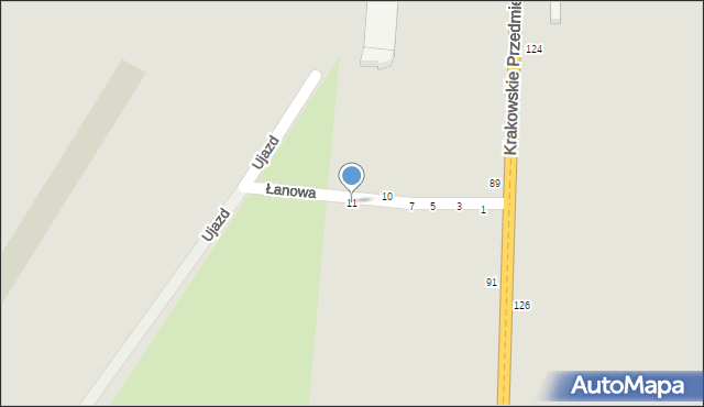Piotrków Trybunalski, Łanowa, 11, mapa Piotrków Trybunalski