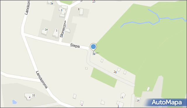 Pisarzowice, Lanckorona, 3a, mapa Pisarzowice