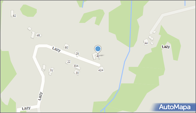 Piwniczna-Zdrój, Łazy, 42, mapa Piwniczna-Zdrój