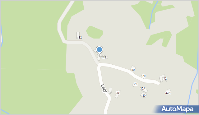 Piwniczna-Zdrój, Łazy, 48A, mapa Piwniczna-Zdrój