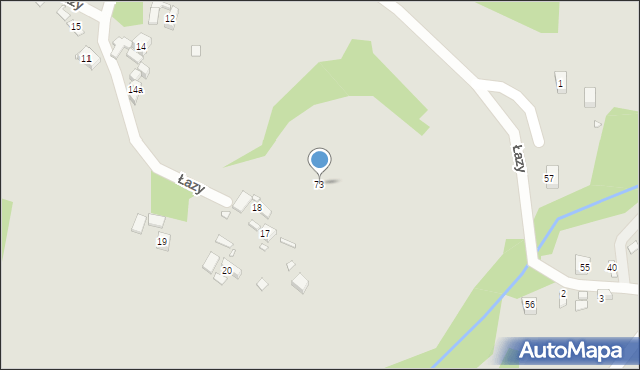 Piwniczna-Zdrój, Łazy, 73, mapa Piwniczna-Zdrój
