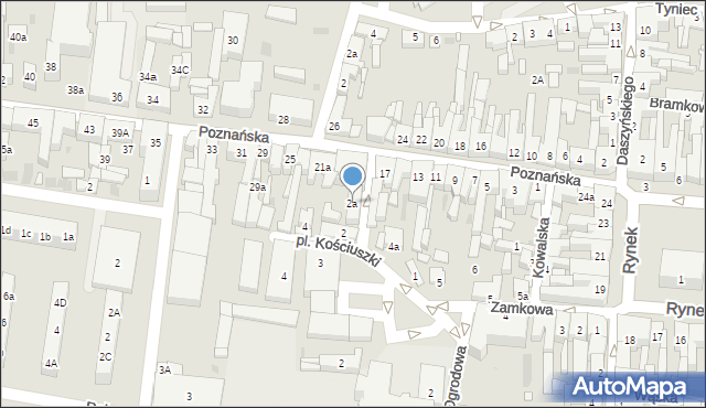 Pleszew, Łąkowa, 2a, mapa Pleszew