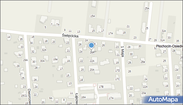 Płochocin, Łąkowa, 24A, mapa Płochocin