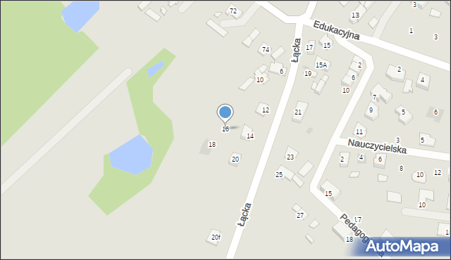 Płock, Łącka, 16, mapa Płock