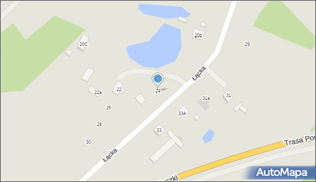 Płock, Łącka, 24, mapa Płock