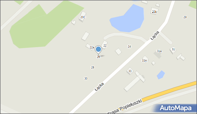 Płock, Łącka, 26, mapa Płock