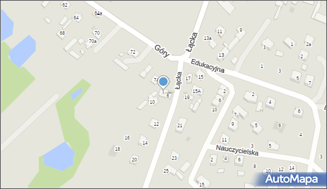 Płock, Łącka, 8, mapa Płock