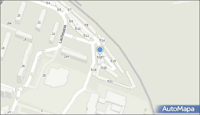 Płock, Lachmana Wacława, 5/16, mapa Płock