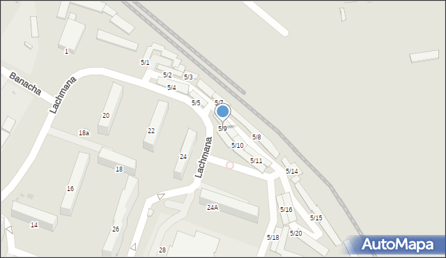 Płock, Lachmana Wacława, 5/9, mapa Płock