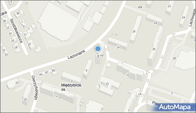 Płock, Lachmana Wacława, 8, mapa Płock