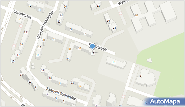 Płock, Łączniczek, 12, mapa Płock