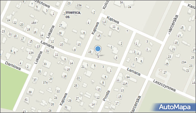 Płock, Łamana, 4, mapa Płock