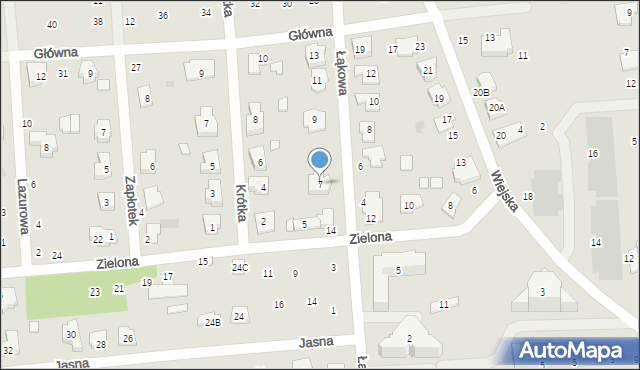 Płońsk, Łąkowa, 7, mapa Płońsk