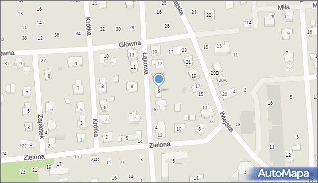 Płońsk, Łąkowa, 8, mapa Płońsk