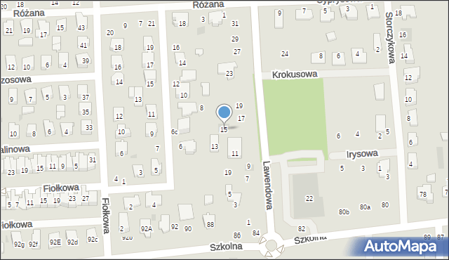 Płońsk, Lawendowa, 15, mapa Płońsk