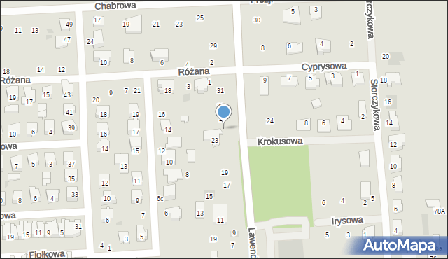 Płońsk, Lawendowa, 25, mapa Płońsk